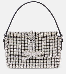 Self-Portrait Embellished leather-trimmed tote bag. Shop Self-Portrait Shoulder Bags for women now.