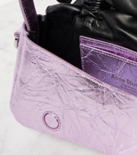 Acne Studios Bow-detail metallic leather shoulder bag