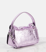Acne Studios Bow-detail metallic leather shoulder bag