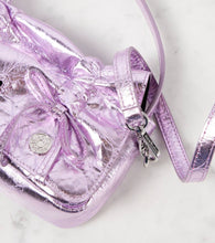 Acne Studios Bow-detail metallic leather shoulder bag