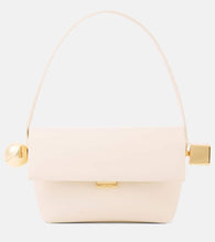 Jacquemus Le Rond Carr√É¬© leather shoulder bag. Shop Jacquemus Shoulder Bags for women now.