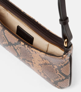 Jacquemus Le Bisou Perle snake-effect leather shoulder bag