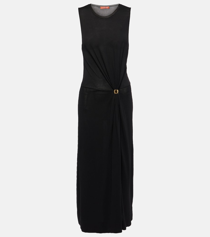 Altuzarra Saralien gathered jersey midi dress. Altuzarra Saralien 褶皱针织中长连衣裙