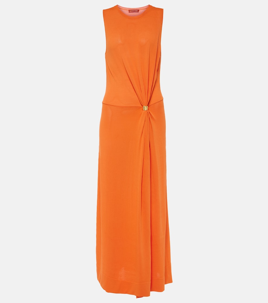 Altuzarra Saralien gathered jersey maxi dress. Altuzarra Saralien 缩褶平纹针织超长连衣裙
