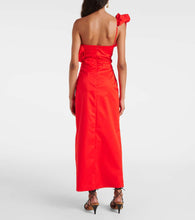 Johanna Ortiz Ruffled one-shoulder poplin gown