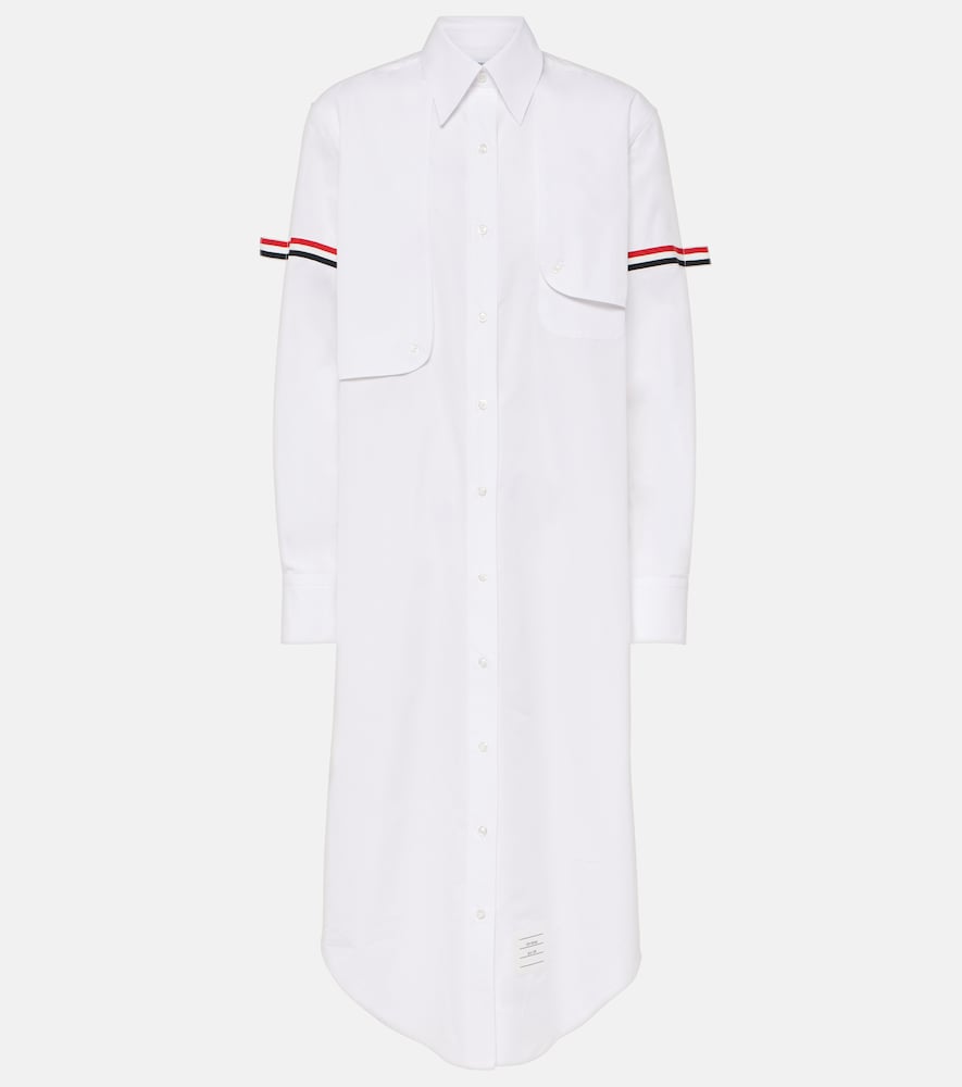 Thom Browne RWB Stripe cotton shirt dress. Thom Browne RWB 条纹棉质衬衫裙