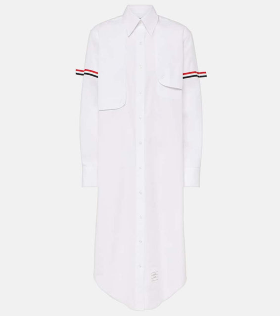 Thom Browne RWB Stripe cotton shirt dress