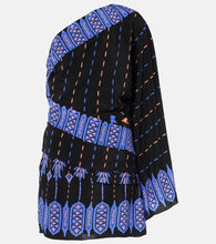 Johanna Ortiz Printed one-shoulder silk minidress. Johanna Ortiz 印花单肩真丝迷你连衣裙