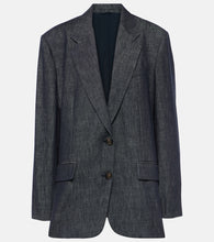 Brunello Cucinelli Single-breasted denim blazer - Brunello Cucinelli 单排扣牛仔西装外套