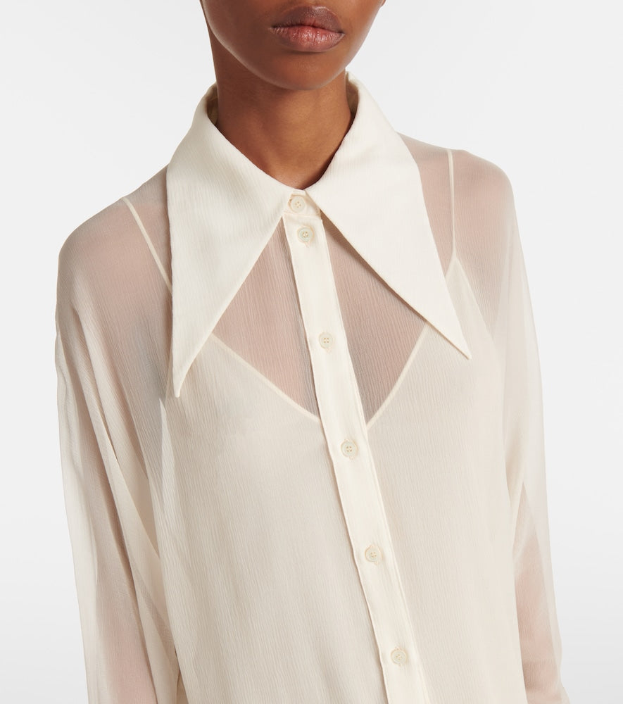 Chloe Silk chiffon shirt dress