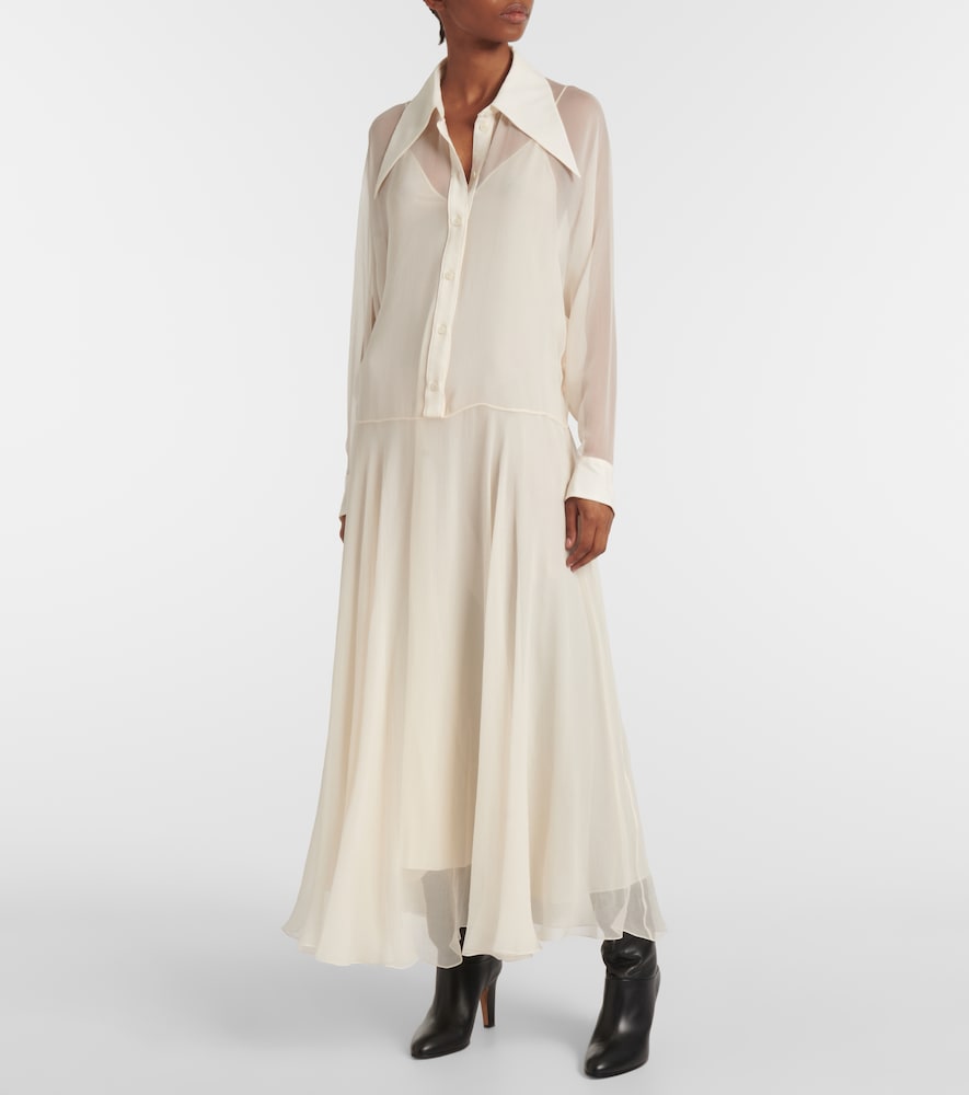 Chloe Silk chiffon shirt dress