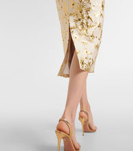 Markarian Amina off-shoulder silk-blend midi dress