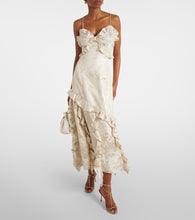Markarian Calandra ruffled floral jacquard midi dress