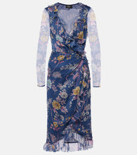 Etro Floral silk wrap dress. Etro Floral 真丝裹身裙