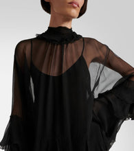 Chloe Ruffled silk chiffon minidress