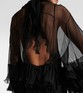 Chloe Ruffled silk chiffon minidress