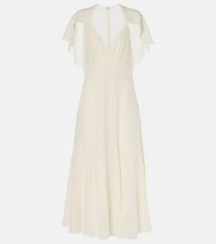 Chloe Silk chiffon midi dress. Chloe 真丝雪纺中长连衣裙