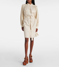 Chloe Belted cotton midi dress