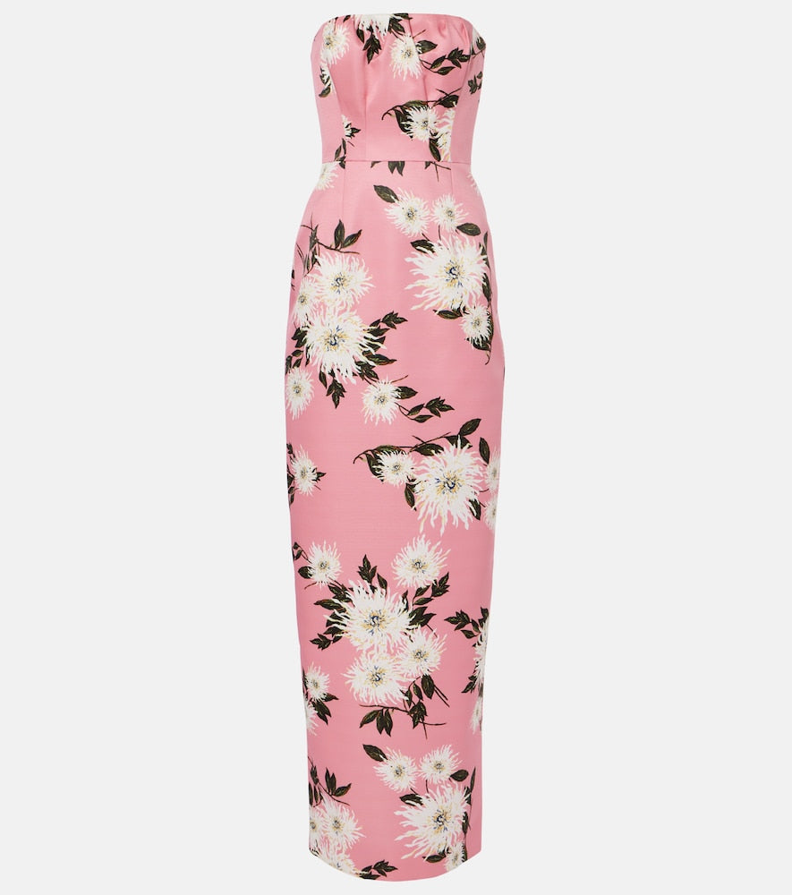Emilia Wickstead Emine floral taffeta faille gown. Emilia Wickstead Emine 花卉塔夫绸罗缎礼服