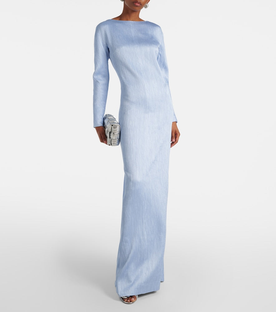 Emilia Wickstead Uriela plisse√å¬Å satin gown