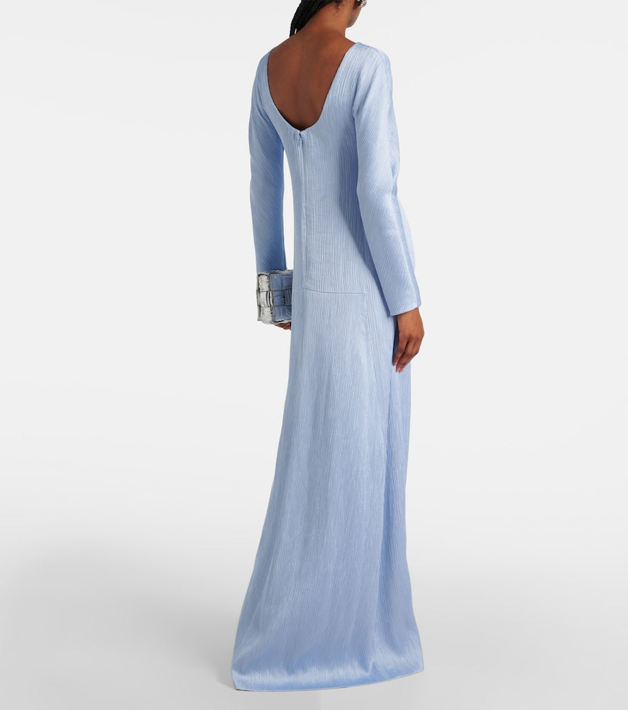 Emilia Wickstead Uriela plisse√å¬Å satin gown