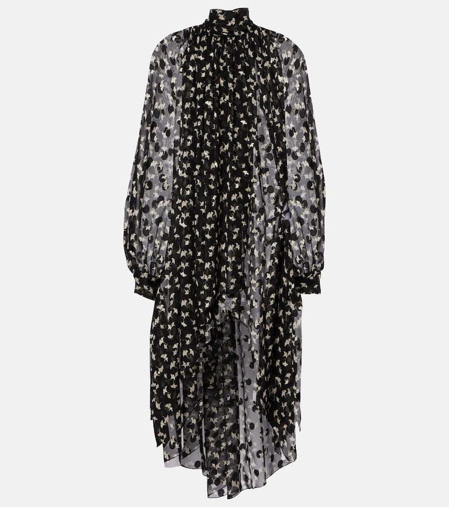 Chloe Floral silk chiffon midi dress. Chloe Floral 真丝雪纺中长连衣裙