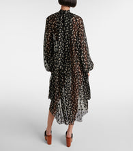 Chloe Floral silk chiffon midi dress