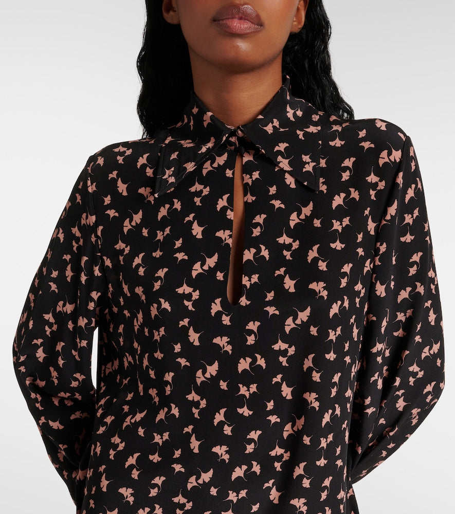 Chloe Floral silk chiffon minidress