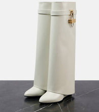 Givenchy Shark Lock leather knee-high boots