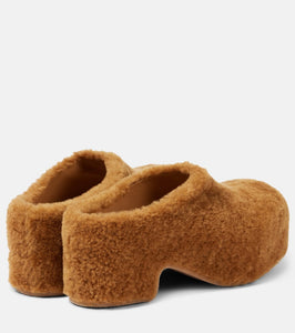 Dries Van Noten Faux fur clogs