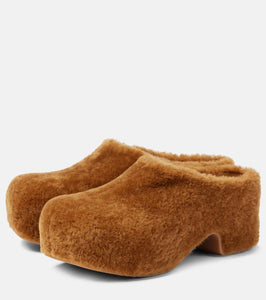 Dries Van Noten Faux fur clogs