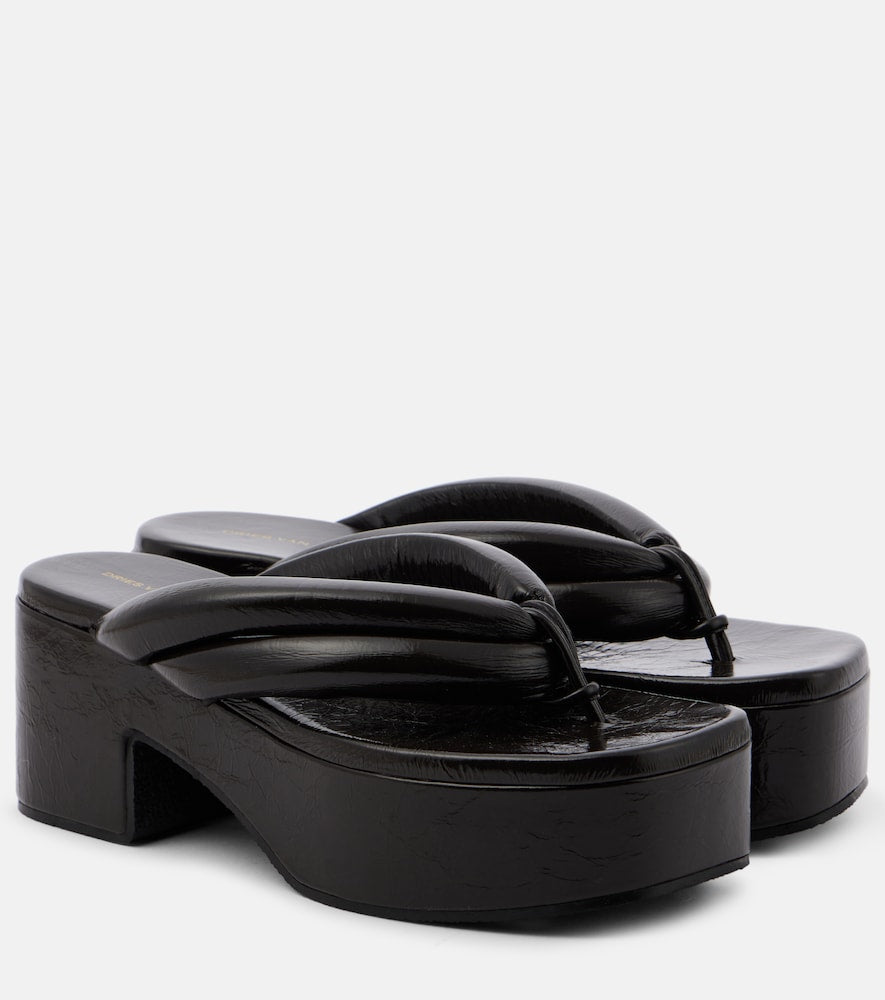 Dries Van Noten Leather platform sandals - Dries Van Noten 皮革防水台凉鞋