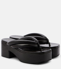 Dries Van Noten Leather platform sandals - Dries Van Noten 皮革防水台凉鞋