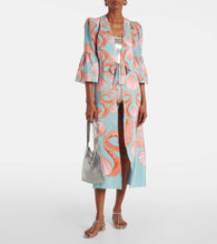 Adriana Degreas Printed gathered silk midi dress