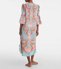 Adriana Degreas Printed gathered silk midi dress