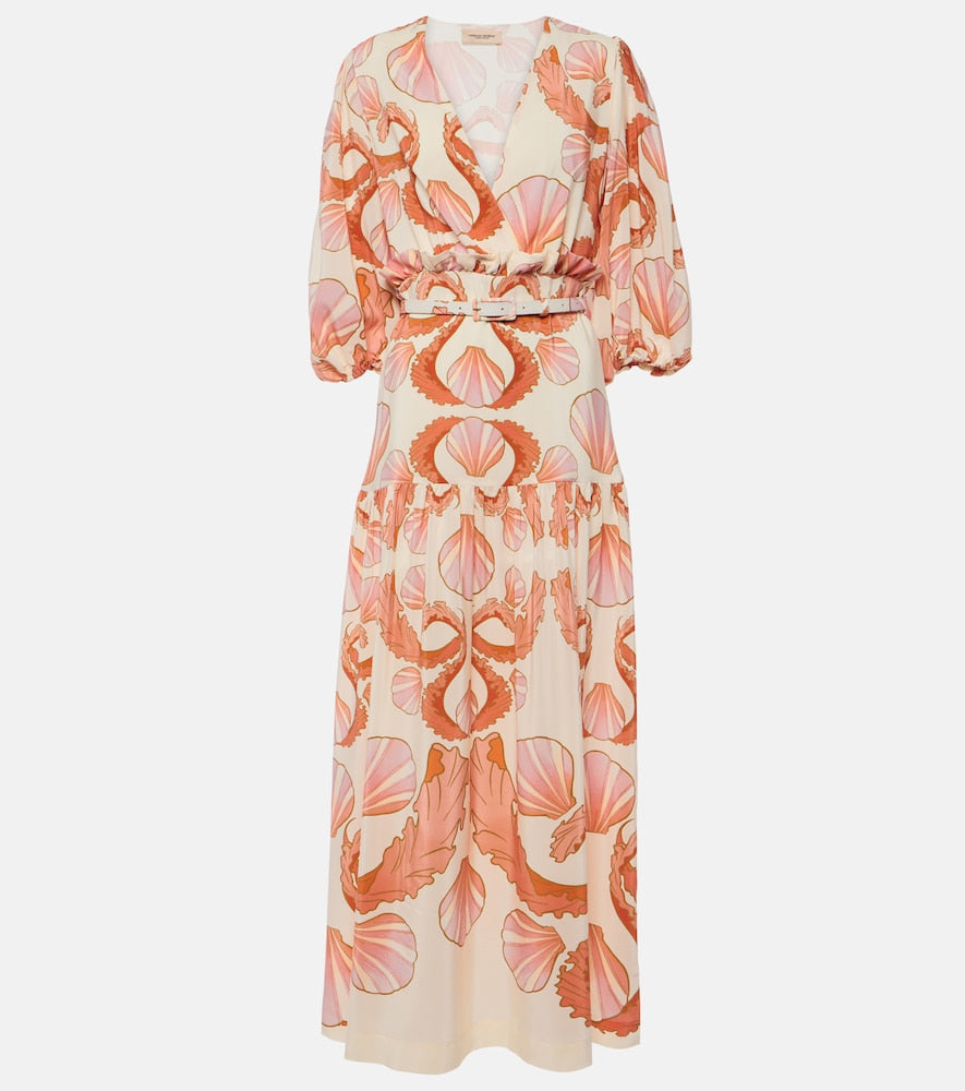 Adriana Degreas Seashell silk maxi dress. Adriana Degreas 海贝真丝长裙
