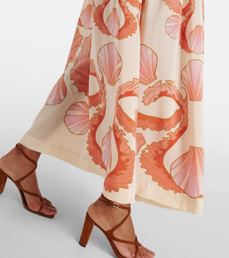 Adriana Degreas Seashell silk maxi dress