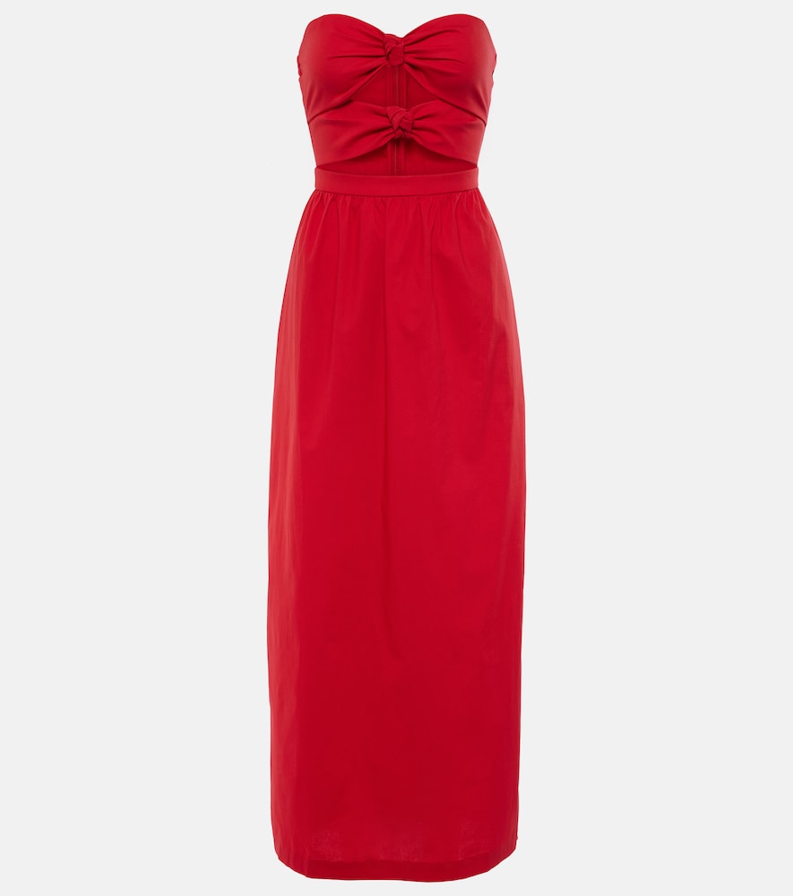 Adriana Degreas Gathered cotton jersey maxi dress. Adriana Degreas 褶皱棉质针织长裙