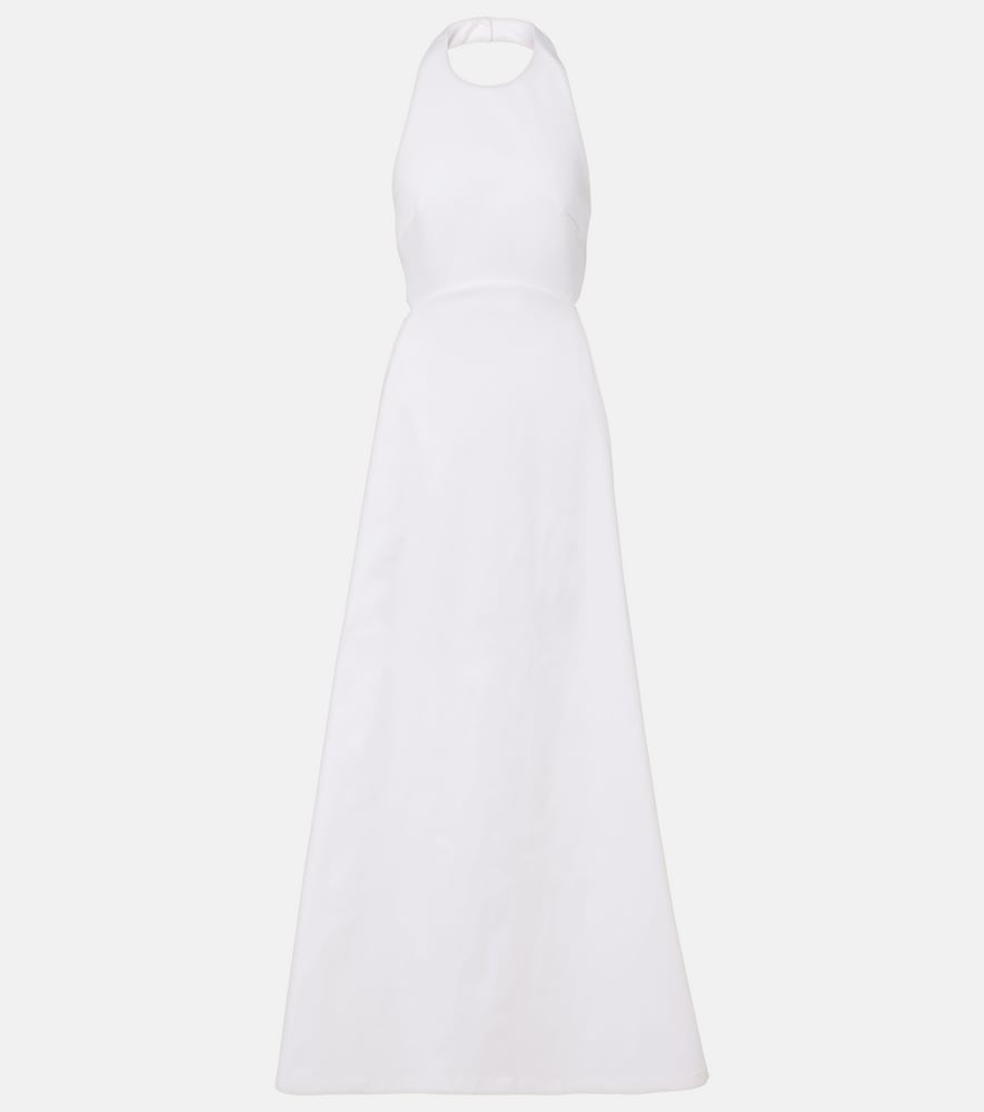 Adriana Degreas Halterneck cotton-blend maxi dress. Adriana Degreas 露背棉混纺长裙