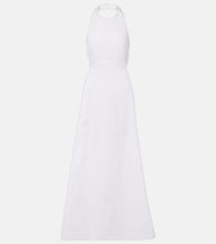 Adriana Degreas Halterneck cotton-blend maxi dress. Adriana Degreas 露背棉混纺长裙