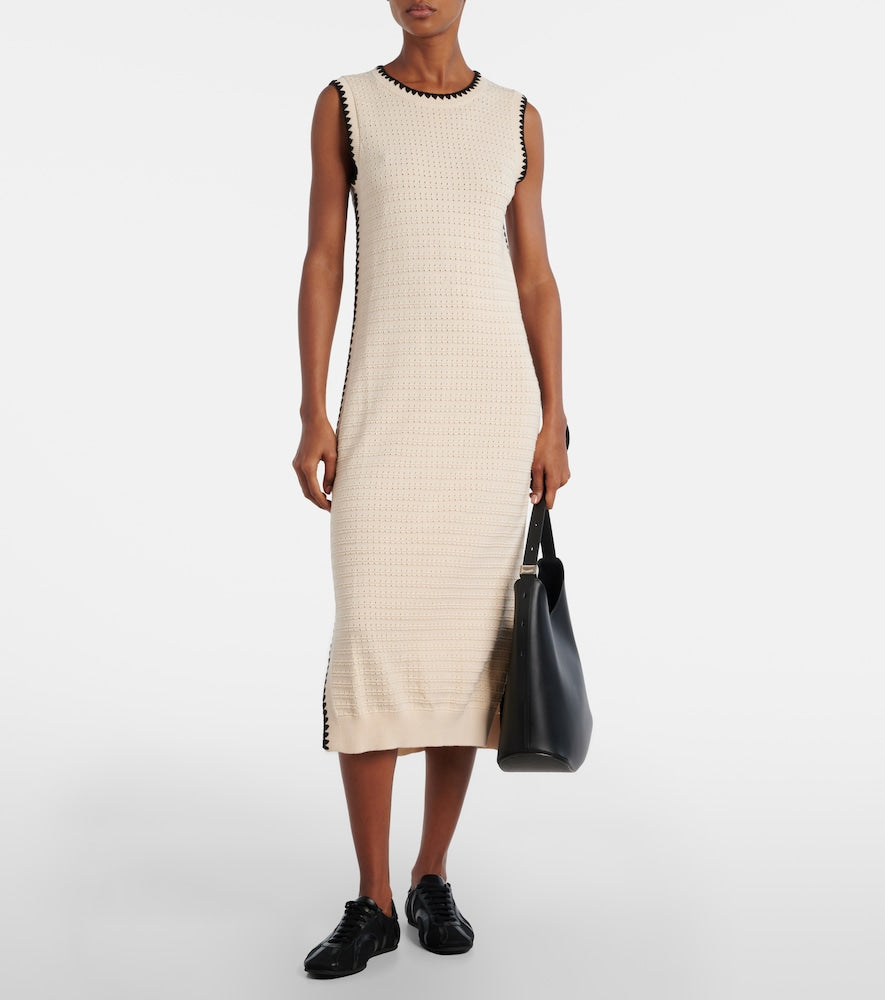 Varley Dwight knitted cotton midi dress