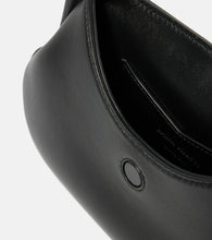 Amina Muaddi Gemini Flat leather shoulder bag