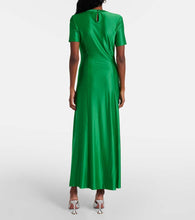 Rabanne Ruched satin maxi dress