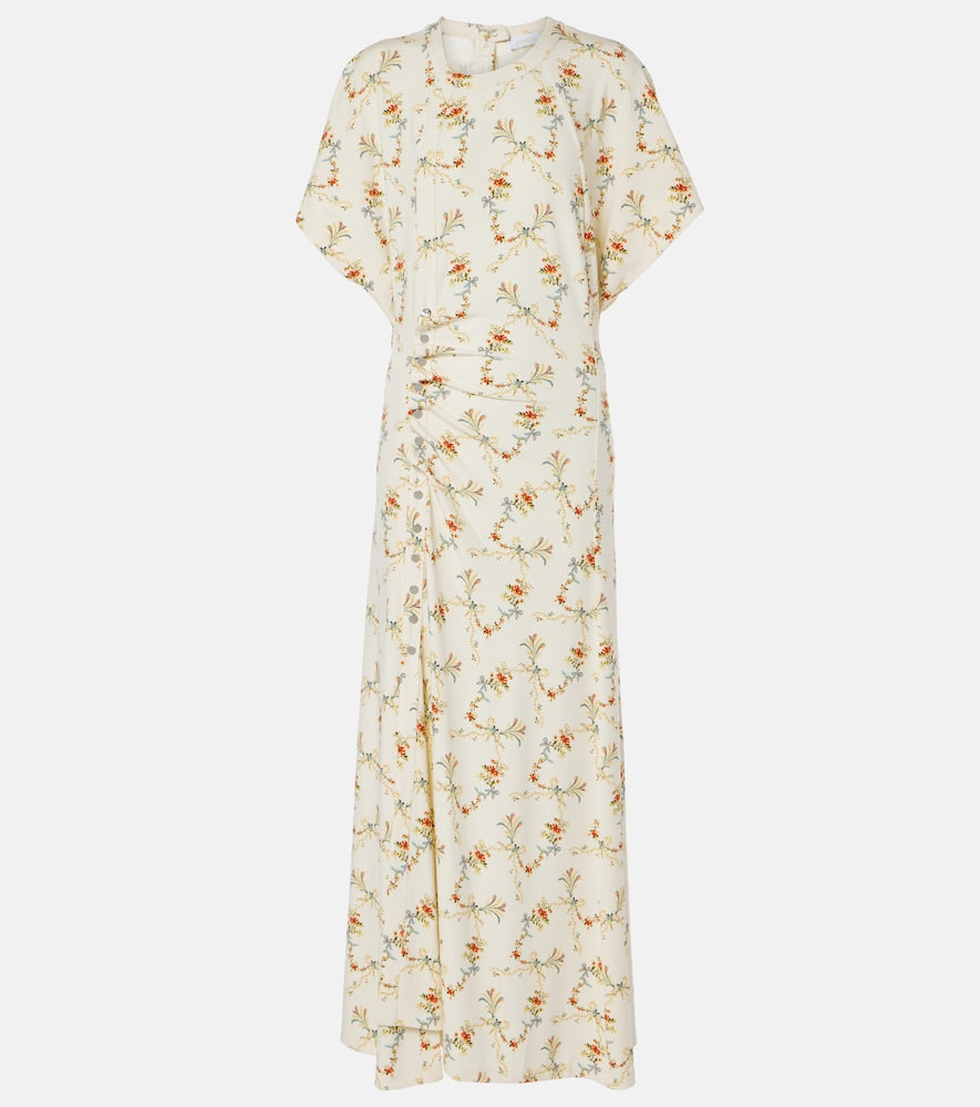 Rabanne Floral gathered midi dress. Rabanne Floral 褶皱中长连衣裙