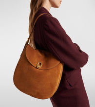Savette Tondo Large suede shoulder bag