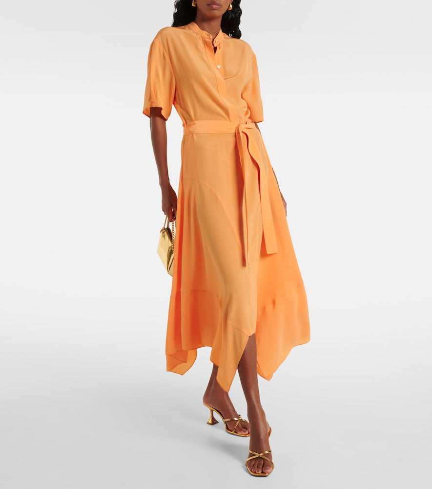 Stella McCartney Iconic silk  de chine midi dress