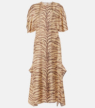 Stella McCartney Printed silk midi dress. Stella McCartney 印花真丝中长连衣裙