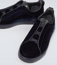 Zegna Triple Stitch suede-trimmed sneakers