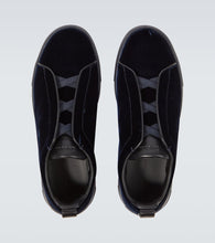 Zegna Triple Stitch suede-trimmed sneakers