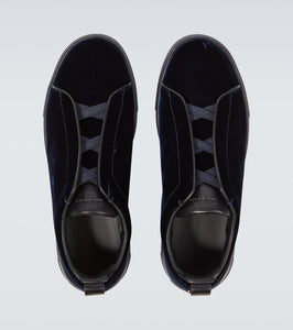 Zegna Triple Stitch suede-trimmed sneakers